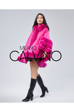 Fur Trimmed Cashmere Poncho - Fujya - Milano Calvino