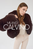 Lopez Special Design Hacimli Dokulu Fur Jacket - Chocolate - Milano Calvino image 3