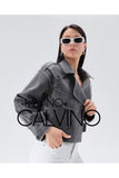 Women’s Genuine Leather Jacket Jacket - Grey - Milano Calvino image 6