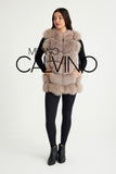 Fur Trimmed Vest 6 Sıra - Dark Beige - Milano Calvino image 2
