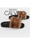 Twin Fur Slipper Mink - Light Brown - Milano Calvino image 2