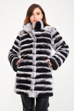 Chinchilla Rex Long Fur Jacket (Long) - Milano Calvino