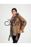 Fur Trimmed Yün Kumaş Short Coat - Deve Tüyü - Milano Calvino image 7