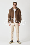 Erkek Bomber Jacket — Curly Post Collarlı, Çıkarılabilir - Hazel Brown - Milano Calvino image 8