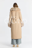 Fur Trimmed Fransız Cashmerei Coat - Camel Beige - Milano Calvino image 6