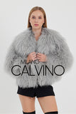 Gerçek Tibet Furü Women’s Jacket - Grey - Milano Calvino image 8