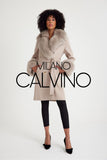 Fur Trimmed Cashmere Coat ( Cream ) - Milano Calvino image 5