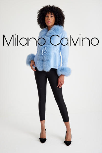 Knitwear w/ Finnish Fur (Ice Blue)