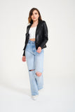 Genuine Leather Bayan Jacket ( Black ) - Milano Calvino image 2