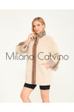 Alcboll Beige Alcantara Fur Trimmed Coat - Milano Calvino image 2