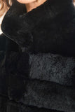 Chinchilla Rex Long Fur Jacket (Black) - Milano Calvino image 2