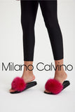 Fur Trimmed Slipper - Gum Pink - Milano Calvino image 2