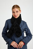 Chinchilla Rex Fur Scarf - Black - Milano Calvino image 2