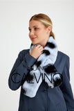 Chinchilla Rex Fur Scarf - Chinchilla Skyblue - Milano Calvino image 2