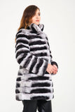 Chinchilla Rex Long Fur Jacket (Long) - Milano Calvino image 2