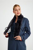 Chinchilla Rex Fur Scarf - Mouse - Milano Calvino image 2