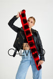 Chinchilla Rex Fur Scarf - Chinchilla Red - Milano Calvino image 2