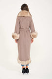 Sultan Fur Trimmed Alpaca Coat ( Latte Beige) - Milano Calvino image 2
