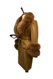 Women’s Fur Trimmed Cashmere Coat Kahve - Milano Calvino image 2