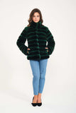 Chinchilla Rex Short Fur Jacket ( Green ) - Chinchilla Green - Milano Calvino image 2