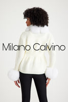 Knitwear w/ Finnish Fur (White)