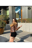 Women’s Brown Fur Collarlı Leather Jacket - Milano Calvino image 3