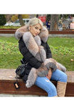 Women’s Fur Trimmed Şişme Parka (Black) - Milano Calvino image 3