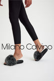 Fur Trimmed Slipper - Brissa - Milano Calvino image 3