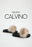 Fur Trimmed Slipper - Cream - Milano Calvino image 3