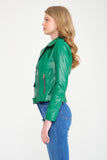 Genuine Leather Jacket - Green - Milano Calvino image 3