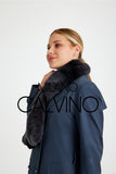Chinchilla Rex Fur Scarf - Mouse - Milano Calvino image 3