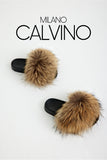 Fur Trimmed Slipper - Rakun - Milano Calvino image 3