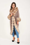 Sultan Fur Trimmed Alpaca Coat ( Latte Beige) - Milano Calvino image 3