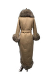 Sultan Fur Trimmed Alpaca Coat ( Kapuçino ) - Cappuccino - Milano Calvino image 3