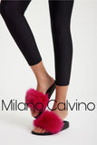 Fur Trimmed Slipper - Gum Pink - Milano Calvino image 3