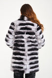 Chinchilla Rex Long Fur Jacket (Long) - Milano Calvino image 3