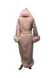 Sultan Fur Trimmed Alpaca Coat ( Pink ) - Milano Calvino image 3