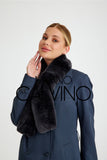 Chinchilla Rex Fur Scarf - Mouse - Milano Calvino image 4
