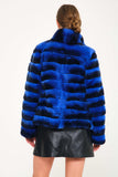 Chinchilla Rex Short Fur Jacket (gece Bluesi) - Night Blue Chinchilla - Milano Calvino image 4