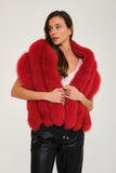 Fur Shawl & Scarf (red) - Milano Calvino image 4