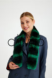 Chinchilla Rex Fur Scarf - Chinchilla Green - Milano Calvino image 4