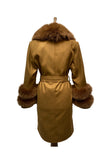 Women’s Fur Trimmed Cashmere Coat Kahve - Milano Calvino image 4