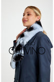 Chinchilla Rex Fur Scarf - Chinchilla Skyblue - Milano Calvino image 4