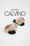 Fur Trimmed Slipper - Cream - Milano Calvino image 4