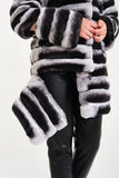 Chinchilla Rex Long Fur Jacket (Long) - Milano Calvino image 4