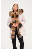 Women’s Fur Trimmed Roz Şişme Parka (roz - Fross Kombin) - Rose Frost Combination - Milano Calvino image 4