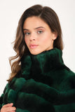 Chinchilla Rex Long Fur Jacket (Green) - Chinchilla Green - Milano Calvino image 5