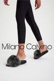 Fur Trimmed Slipper - Brissa - Milano Calvino image 5