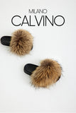 Fur Trimmed Slipper - Rakun - Milano Calvino image 5