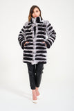 Chinchilla Rex Long Fur Jacket (Long) - Milano Calvino image 5